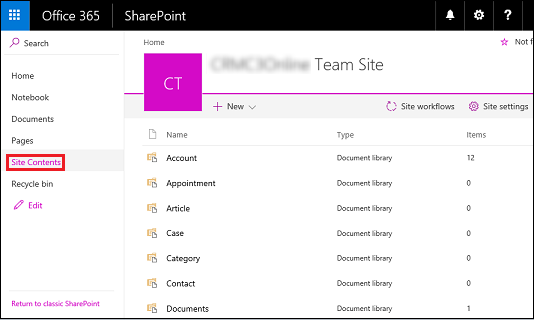 Microsoft 365 Team Site all libraries Microsoft 365 Team Site all libraries.