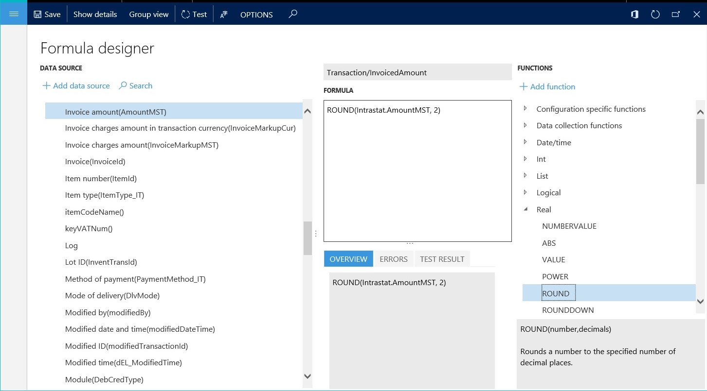 Screenshot of a data binding expression.