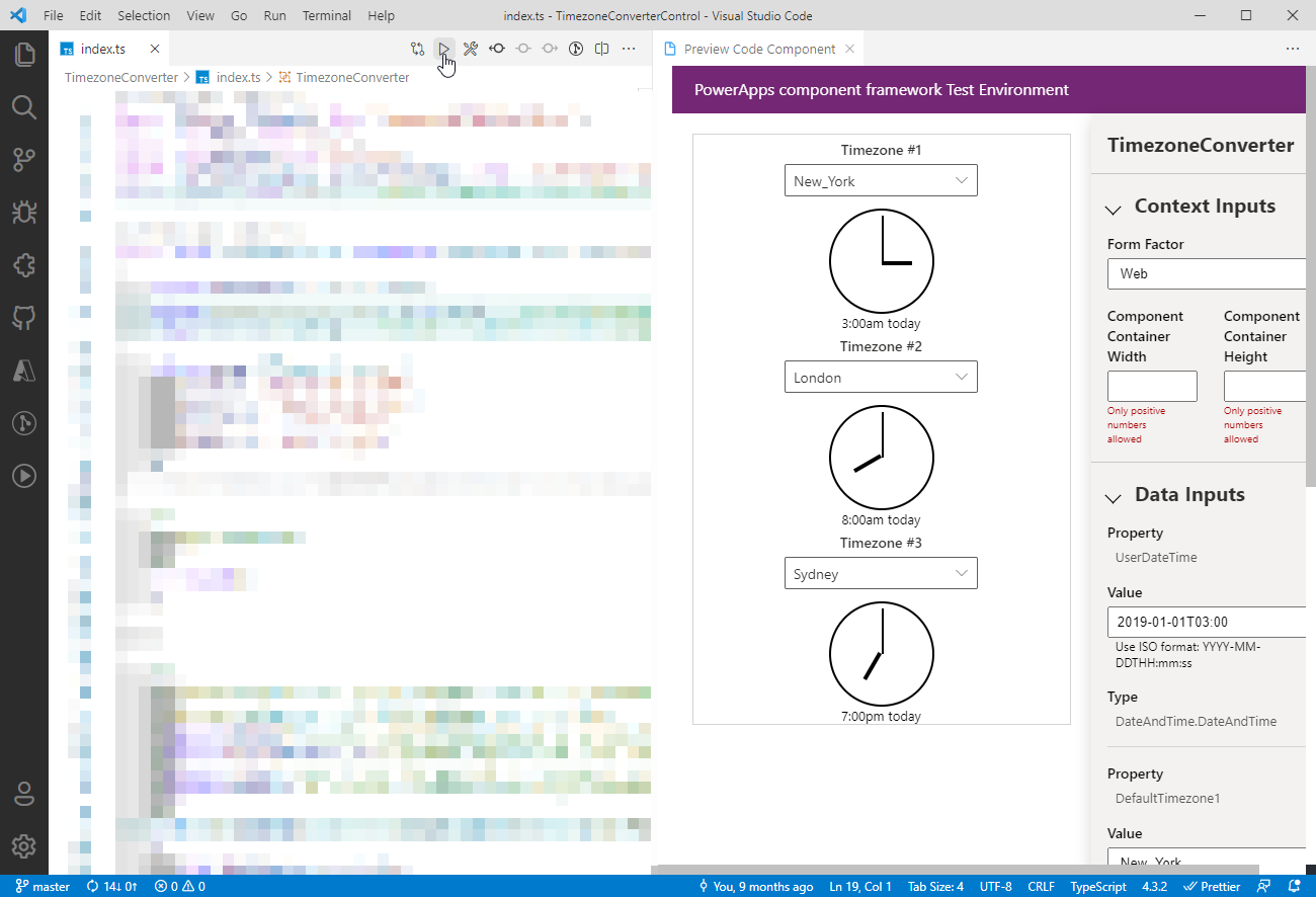 Component Builder in Visual Studio Code Component Builder in VS Code.