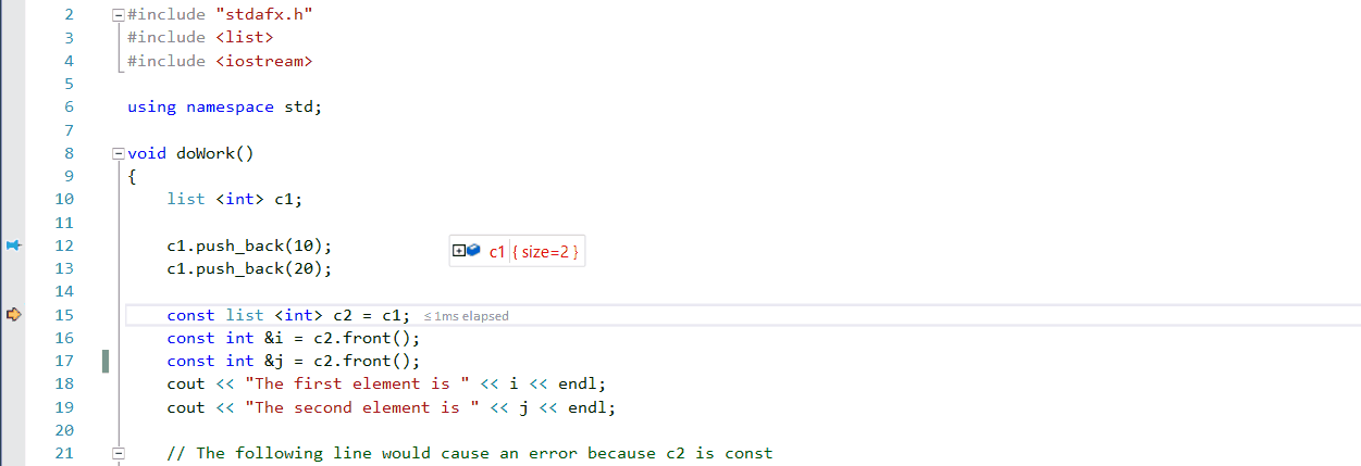 Animation that shows how to edit and continue in the Visual Studio 2022 debugger.