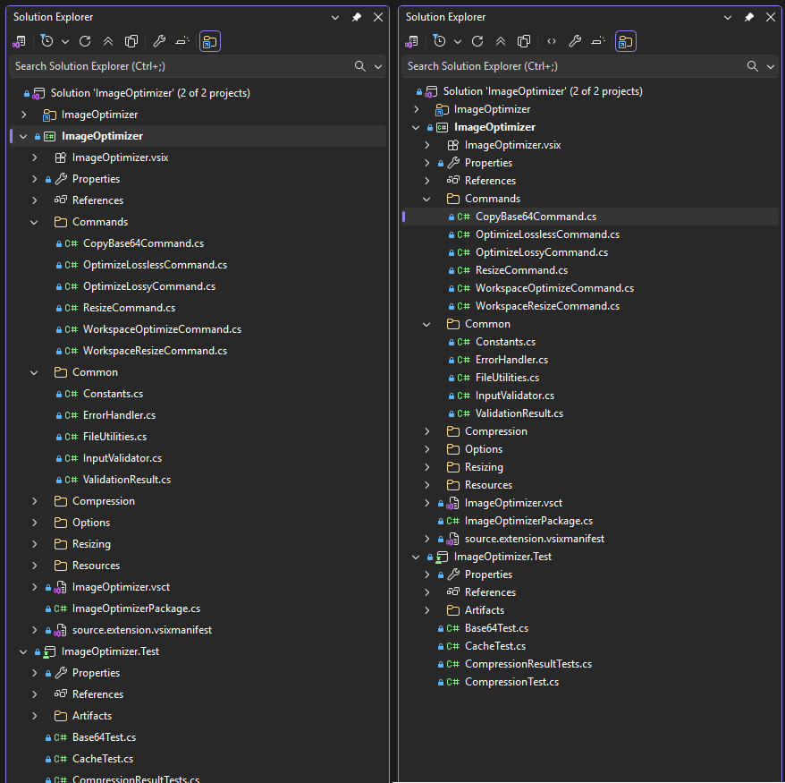 Solution Explorer Spacing