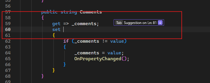 Long-distance next edit suggestions showing an edit suggestion far from the cursor location