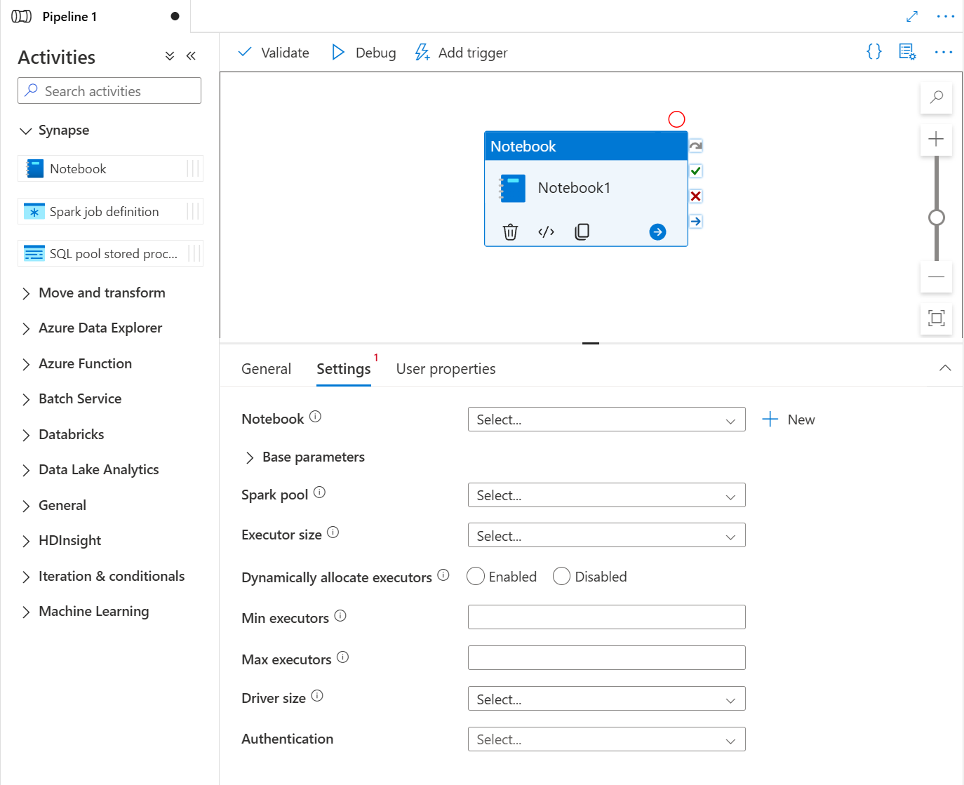 Captura de pantalla que muestra la creación de una actividad de cuaderno