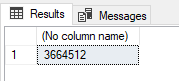 Captura de pantalla de los resultados de la consulta para el grupo de SQL sin servidor.
