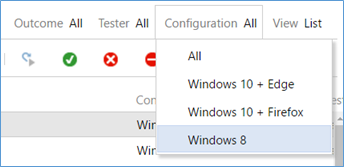 Filtro de configuraciones