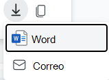 Captura de pantalla que muestra las opciones de exportación de sesiones compartidas.