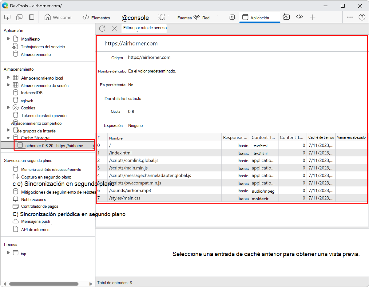 Visualización del contenido de una memoria caché