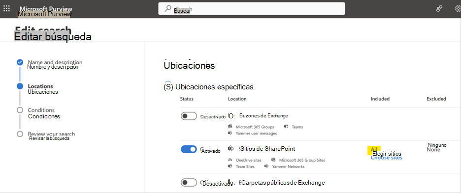 Resultados de búsqueda de auditoría de Microsoft Purview para la actividad de SharePoint Embedded, incluidos los campos ContainerInstanceId y ContainerTypeId.