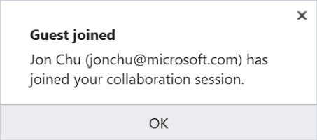 Notificación para unirse a Visual Studio