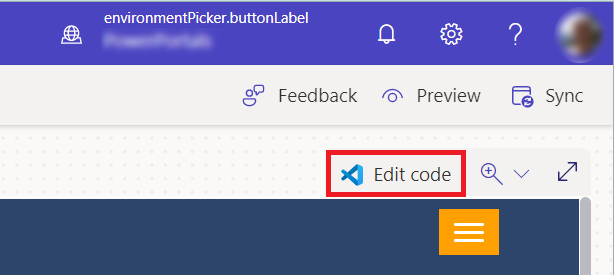 Avaaminen design-studiosta Visual Studio Codeen.