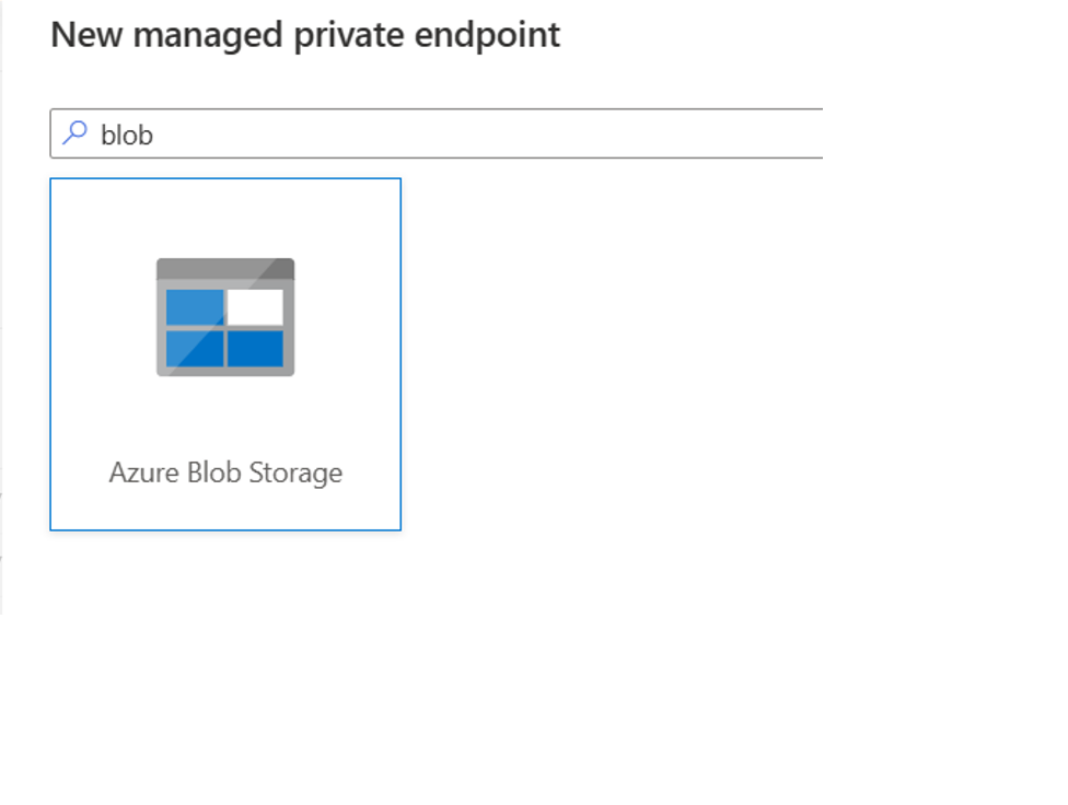 Capture d’écran de Stockage Blob Azure.