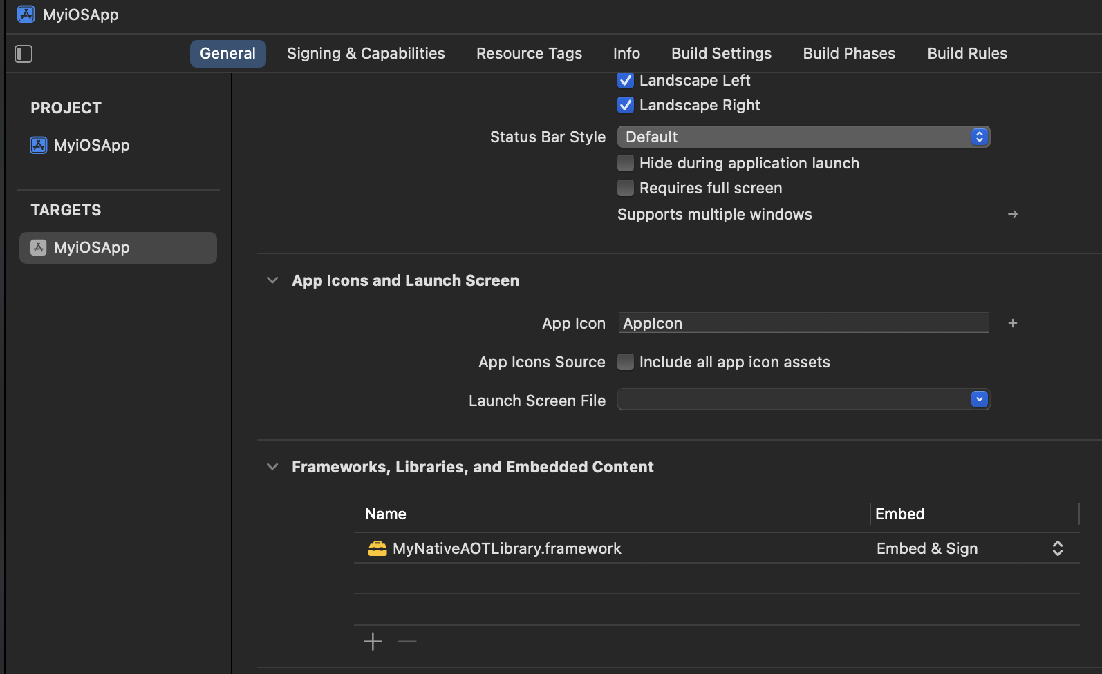 Ajouter une référence de framework dans Xcode