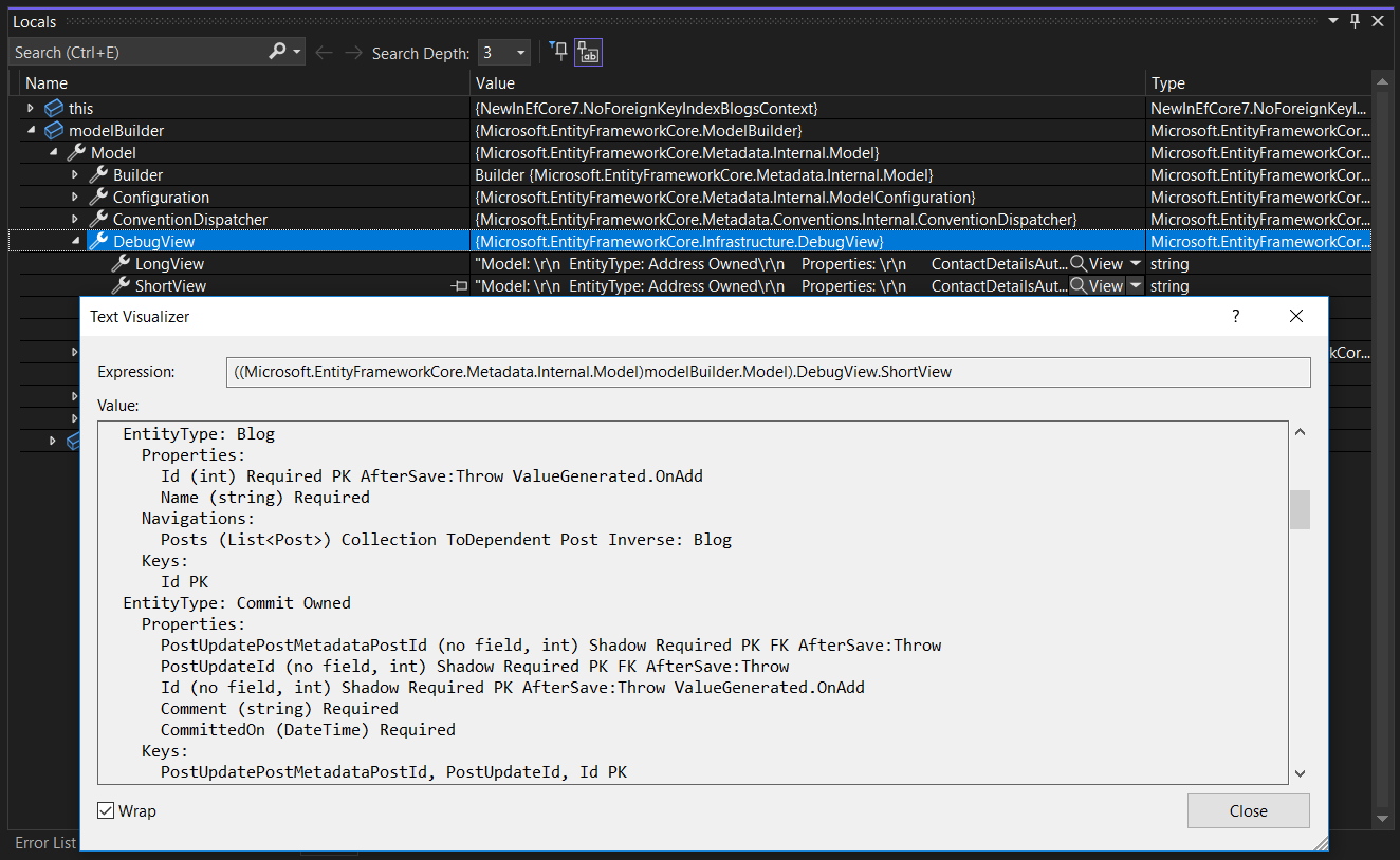 Accès à la vue de débogage du générateur de modèles à partir du débogueur Visual Studio
