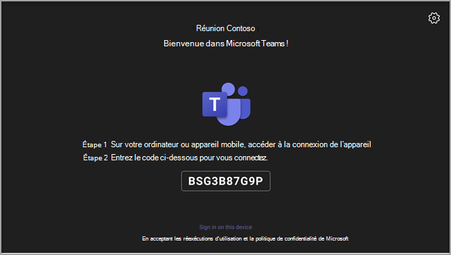 Nom du client sur la page de connexion.