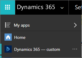 affichez l’application Dynamics&nbsp;365 personnalisée.