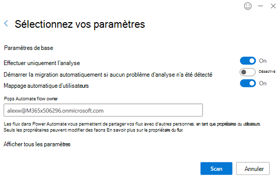 Définissez les paramètres de votre flux de travail.