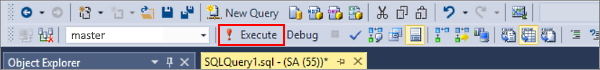 Screenshot of Success. Se connecter au serveur SQL Database : SQL Server Management Studio.