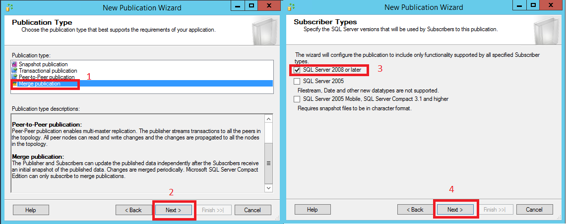 Pages «&nbsp;Type de publication&nbsp;» et «&nbsp;Types d’abonnés&nbsp;»