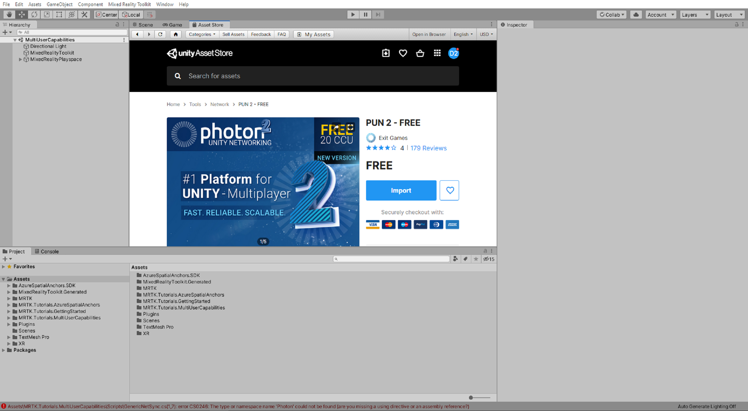 Magasin d’actifs Unity avec PUN 2 - Gratuit