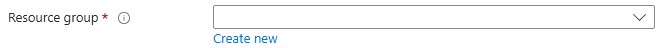 Screenshot del Microsoft. Elemento UI Common.ResourceGroupSelector.