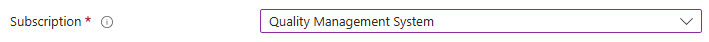 Screenshot del Microsoft. Elemento UI Common.SubscriptionSelection.