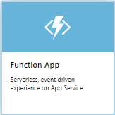 Screenshot che mostra il riquadro App per le funzioni nel portale di Azure.