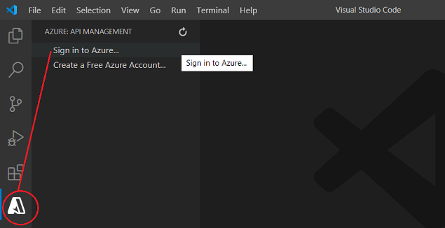 Accedere ad Azure dall'estensione Gestione API per VS Code