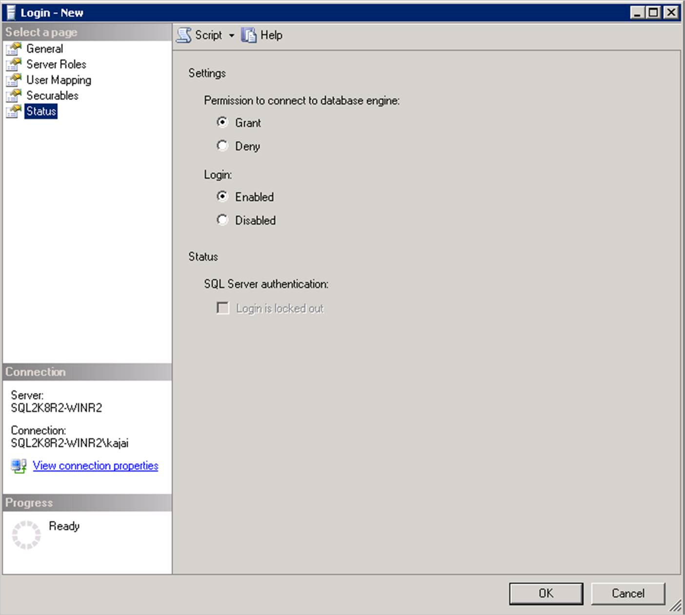 Concedere autorizzazioni in SSMS
