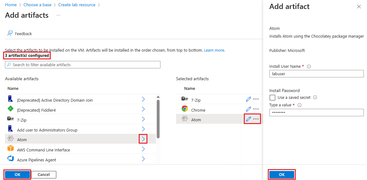 Screenshot che mostra l'aggiunta di elementi.