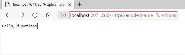 Funzione risposta localhost nel browser