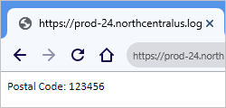 Screenshot che mostra il browser con la risposta del flusso di lavoro A consumo dalla richiesta all'URL di callback.