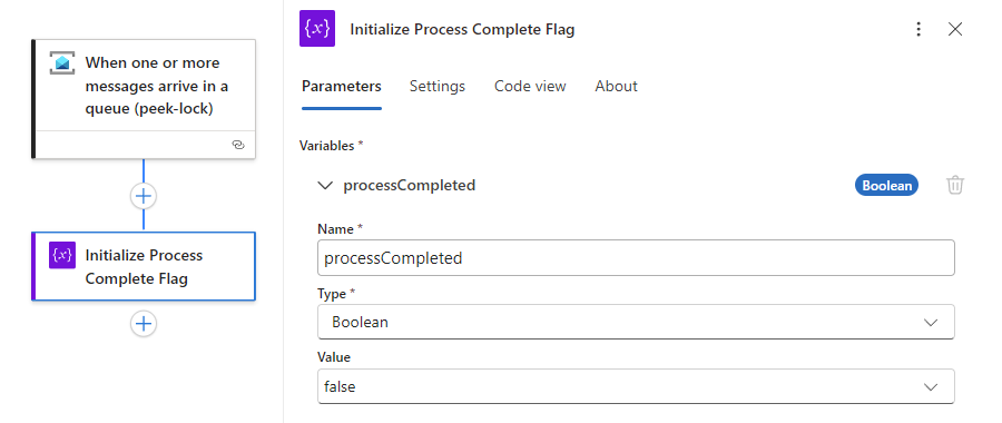 Il screenshot mostra le informazioni per il flag di completamento del processo Vitalize.