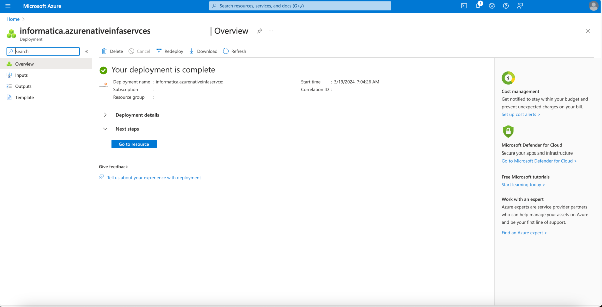 Ritaglio di schermata di una distribuzione informatica completata.