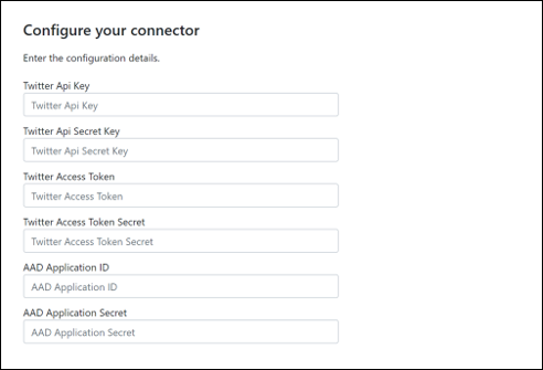Screenshot della pagina di accesso con i campi ID tenant e chiave privata API.