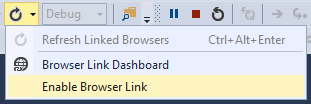 Screenshot di Visual Studio, con l'opzione 