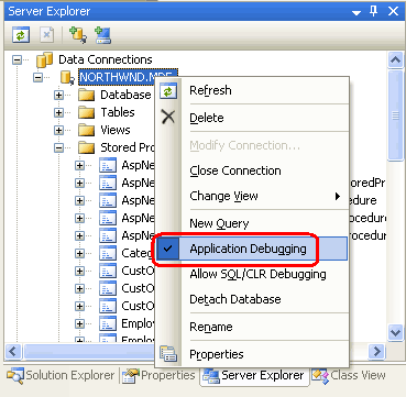 Verificare che l'opzione debug dell'applicazione sia abilitata