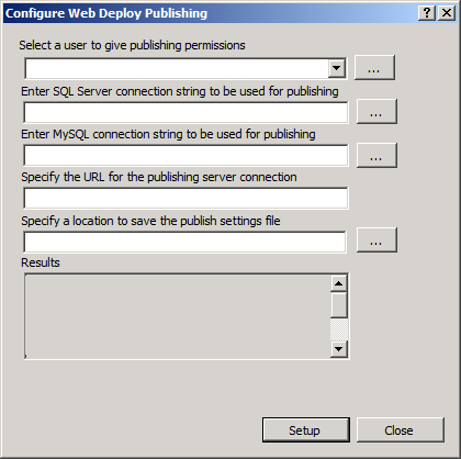 Nella finestra di dialogo Configura pubblicazione distribuzione Web, fare clic su Configura.