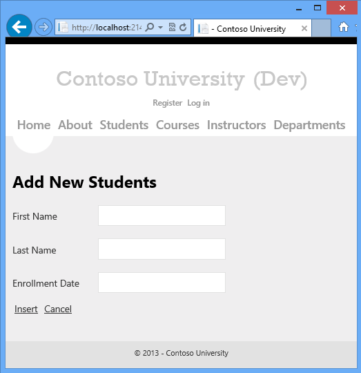 Aggiungi Pagina Studenti Dev
