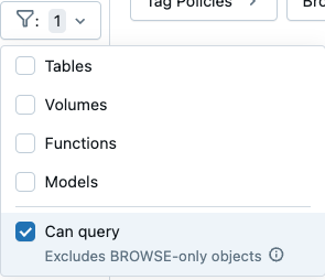 Impostazioni del filtro con l'interruttore di query abilitato selezionato
