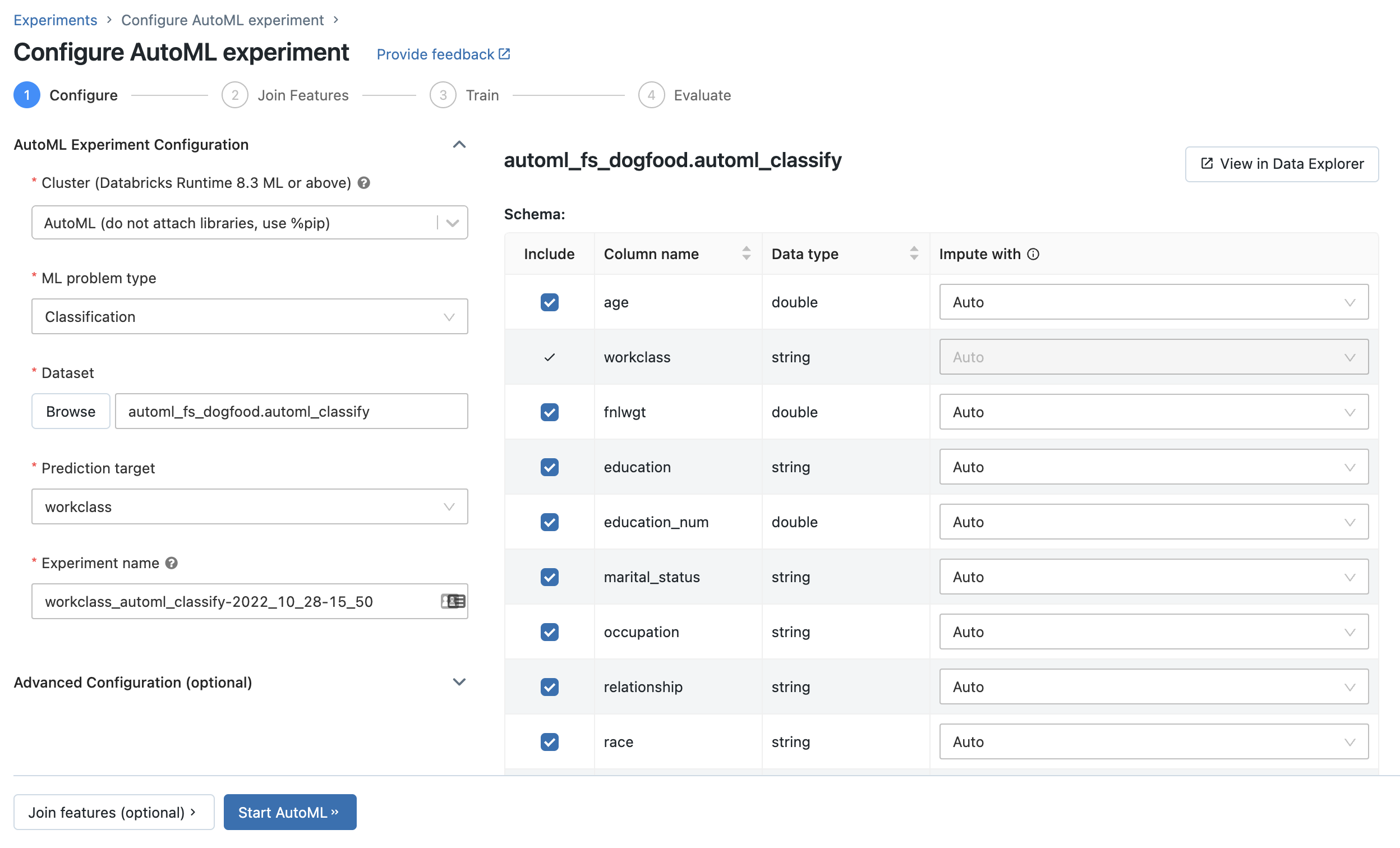 Selezionare il pulsante Join features (Aggiungi funzionalità)