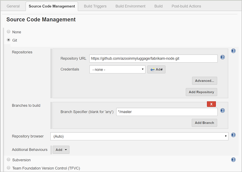 Aggiungere un repository alla compilazione
