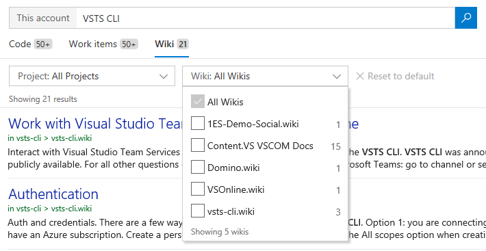 nomi wiki nella ricerca
