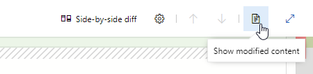 Visualizzare solo il file a sinistra o a destra in una richiesta pull.