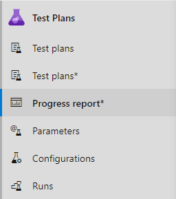 Report di avanzamento per i Piani di Test.