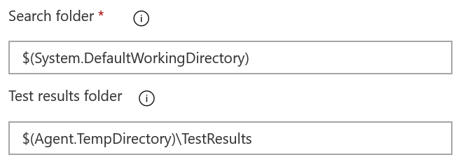 L'opzione VSTest TestResultsDirectory è disponibile nell'interfaccia utente dell'attività.