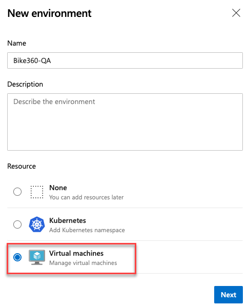 Distribuzioni di VM con ambienti.