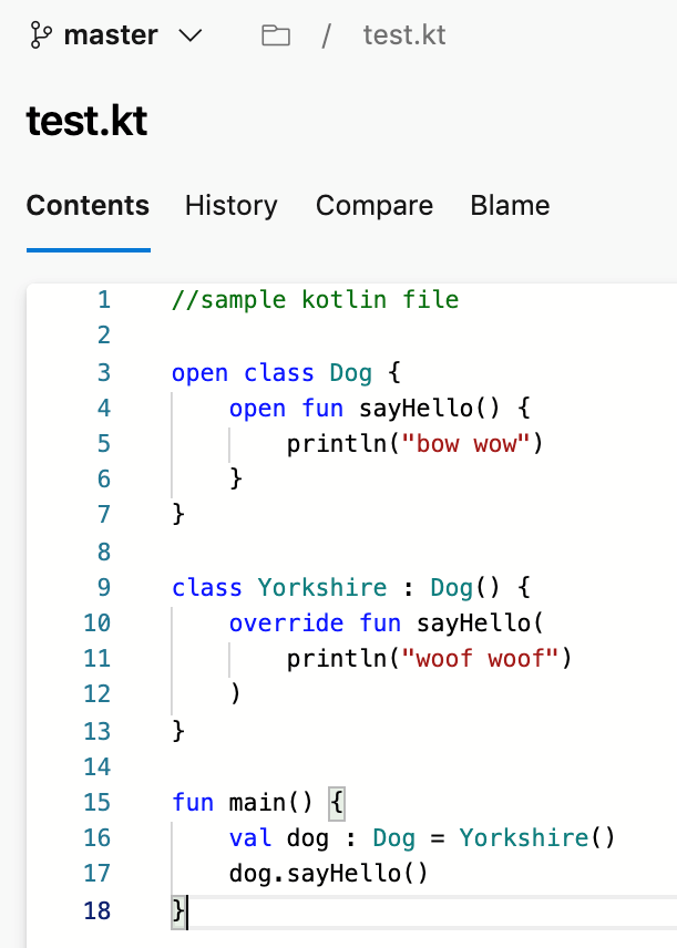 Supporto per il linguaggio Kotlin.