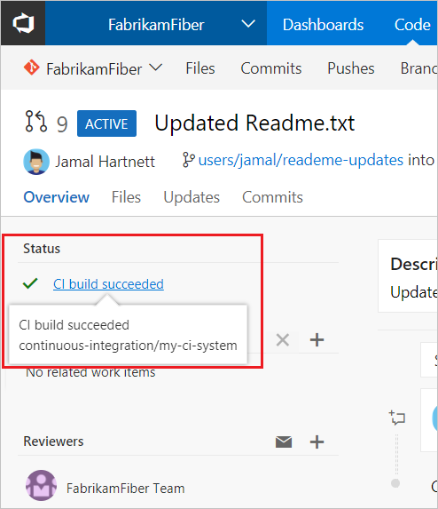 stato della pull request