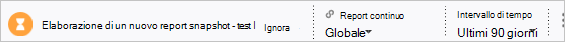 Schermata della barra dei menu di un file di log di elaborazione.