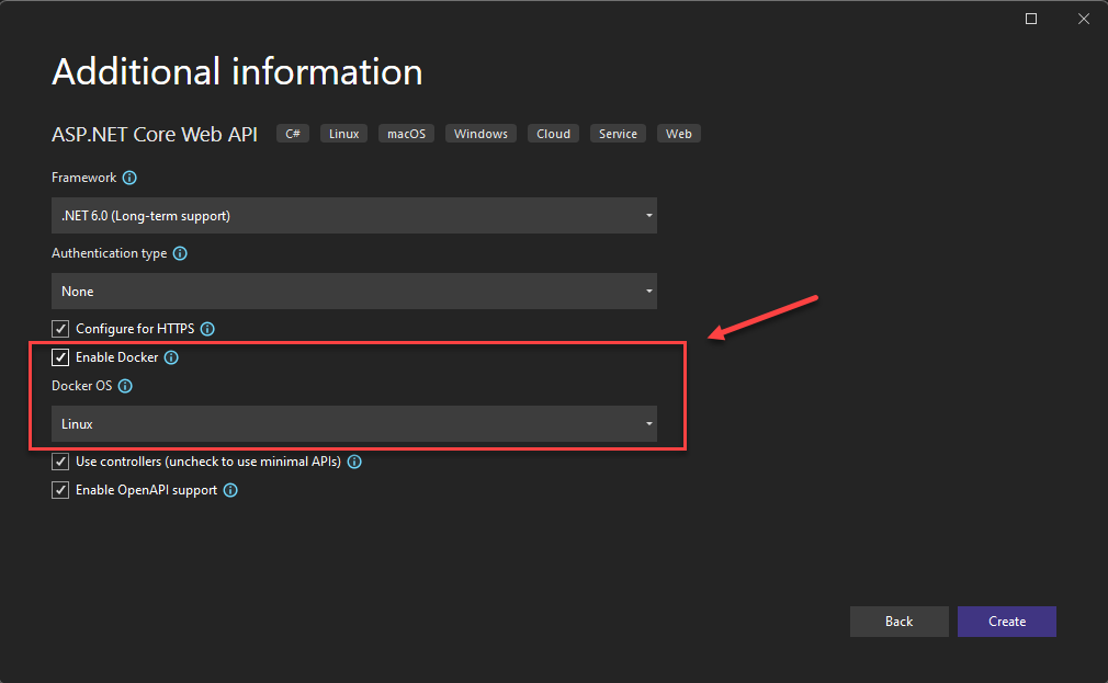 Abilitare il supporto di Docker in Visual Studio